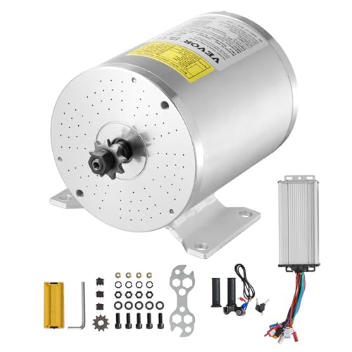 VEVOR 2000W Electric Brushless DC Motor Kitrpm Motor with Upgraded Speed Controller and Throttle Grip Kit for Go Karts E-Bike Motorcycle Scooter DIY