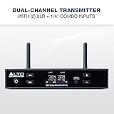 Alto Professional Stealth MKII-UHF Stereo Wireless Audio System for Active Speakers with Transmitter and 2 Receivers, 2 XLR Ins, Expandable