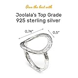 Joolala Karma Open Circle Round Minimalistic Ring in 925 Sterling Silver/Gold Plated - for Women (6, Silver)