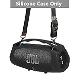 Silicone Cover Case for JBL Xtreme 3 Portable Bluetooth Speaker, Protective Skin Case for JBL Xtreme 3 Portable Bluetooth Speaker Accessories(Only Case)(Black)