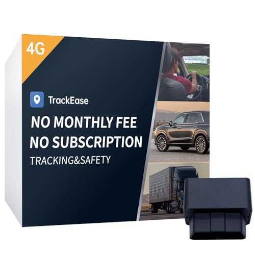 GPS Tracker for Vehicles No Monthly Fee, No Subscription, Real-Time Tracking, 4G SIM and Data Included, Trip History, GeoFence, Speeding Alerts, OBD