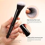 Raffaello Makeup Brushes 15Pcs Makeup Brush Set Premium Synthetic Powder Foundation Contour Blush Concealer Eye Shadow Blending Liner Make Up Brush Kit