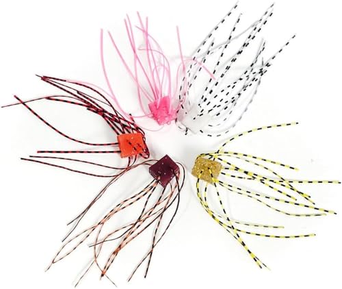 Soft Fishing Bait with dice Shape, Used to Lure Catfish and Perch in Streams. 5 of Soft Bait (15 per Set)