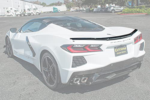 Replacement for 2020-Present Chevrolet Corvette C8 Base Models | GM Factory Z51 Air Design Low Profile Style ABS Plastic - Painted Carbon Flash Metallic Rear Trunk Lid Wing Spoiler