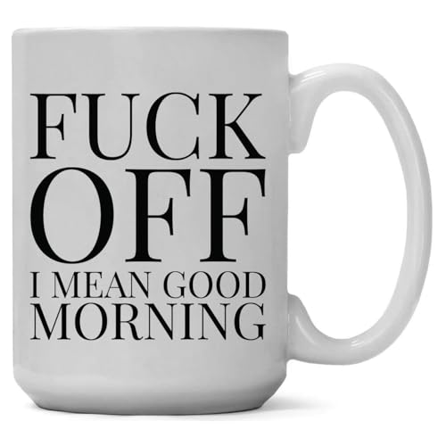 Funny Coffee Mugs Adult Humor | Large 15 oz Ceramic Coffee Mug, Funny Cups for Coworkers, Boss, Friends, Him, Her, Sarcastic, Office Gag Gift Idea for Birthdays, Exchange for Women Men