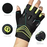 Rechargeable 4 LED Flashlight Cycling Gloves Hands Free Led Flashlight for Running Walking Fishing Riding Safety Gloves Solid Quality Comfortable Fits Bicycle Flashlight Gloves for Men Gifts