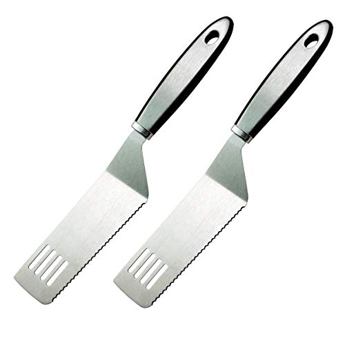 Cake Server Pie Server Spatula Set, Stainless Steel Cake Cutter Cut and Serve,Serrated Spatula and Pizza Cut Turner Lift Transfer Pie Shovel Server