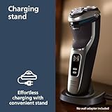 Philips Norelco Shaver 3900, Rechargeable Wet & Dry Electric Shaver with Pop-up Trimmer, Charging Stand, Travel Storage Pouch, Protective Cap, Space Gray, S3341/92