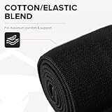 Elbow Wraps for Weightlifting (1 Pair) - 50" Elastic Elbow Braces for Weight Lifting - Elbow Support for Bench Press, Powerlifting, Fitness, & Gym Workout - Gym Elbow Straps Weightlifting (Black)