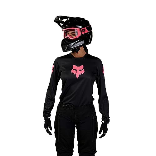 Fox Racing Women's 180 Motocross Dirt Bike Jersey, Black/Black, Large