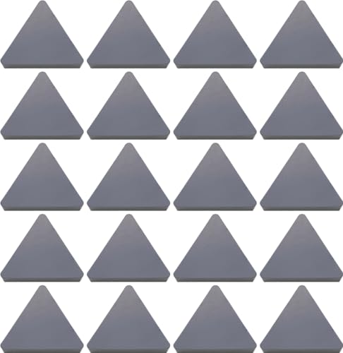 20 pcs TPG322 Triangle Milling Inserts, for Use with Indexable Face Mills and End Mills, TiAlN Coated, for Machining Stainless Steel, Steel