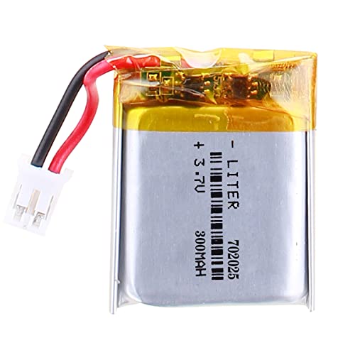 Liter Energy Battery 3.7V Lipo Battery 300mAh Rechargeable Lithium ion Polymer Battery 702025 Lithium Polymer ion Battery with JST Connector