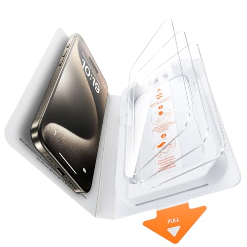 SMARTDEVIL 3 Pack Screen Protector for iPhone 15 (6.1 Inch) Tempered Glass, HD Clear Film, Easy Installation, Dust-Free Box