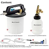 BILITOOLS 3L Vacuum Brake Bleeder Kit, One Person Pneumatic Brake Fluid & Clutch Bleeding Extractor Tool with Adapters & 1L Refilling Bottle