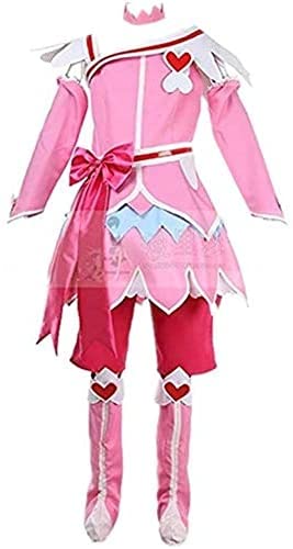 Quality cos DokiDoki! PreCure Cosplay Costume Mana Aida Cure Heart Transform Dress (Female XL)