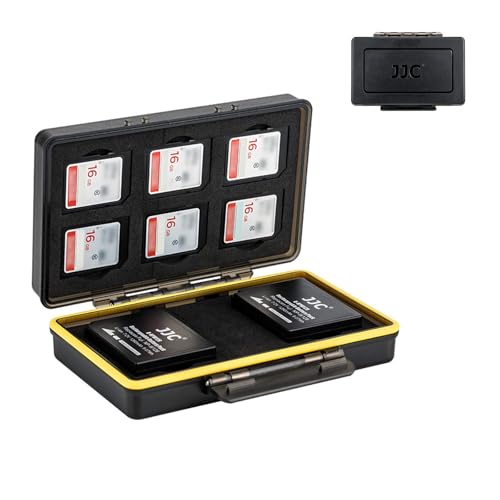 Fujifilm NP-W126 NP-W126S Camera Battery Memory Card Storage Case Holder for 6 SD Card + 2 Slots Battery, Fuji Camera Battery Box on X100VI X-T3 X-T30 X-T100 X100F X-A10 X-Pro2 X-Pro1 X-T2 X-T1 X-T20