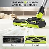 Cordless Vacuum Cleaner, 45KPA 55 Mins Vacuum Cleaners for Home, Rechargeable Stick Vacuum with Tangle-Resistant Design, Self-Standing, Wall Mount Charging Handheld Vacuum for Pet Hair, Carpet