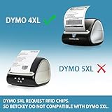 BETCKEY - Compatible DYMO 1744907 4x6 Shipping Labels, Perforated, Compatible with DYMO Labelwriter 4XL Rollo & Zebra Desktop Printers, NOT Fit 5XL [20 Rolls/4400 Labels]