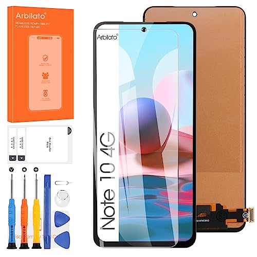 Screen for Xiaomi Redmi Note 10 Screen Replacement for Redmi Note 10s LCD Screen M2101K7AI，M2101K7AG Touch Display Digitizer Assembly Repair Parts（Black Not Fit 5G Version）