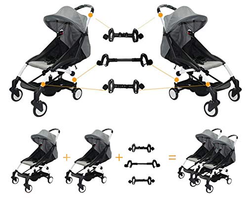 Twin Stroller Connector for Baby Universal Fits Umbrella Strollers Babyzen YOYO Yoya Etc.. Turns Two Single Strollers into a Double Stroller