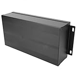 55x106x200mm Enclosure Electronic DIY Circuit Board Project Aluminum Box Cooling Case Aluminum Alloy Box Split Type Black Sand Silver Electrical Boxes (Sand Black with Bending Plate)