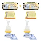 LifeVac Yellow Travel Kit 2 Pack - Portable Suction Rescue Device, First Aid Kit for Kids and Adults, Portable Airway Suction Device for Children and Adults