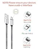 Teeind USB Type C Cable Fast Charging, Tpc001 5 Pack(6Ft 3A) Braided C Charger Cables Compatible with Samsung S10e/note 9/s10/s9/s8 Plus/A80/A50/A20