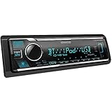 KENWOOD KMM-BT332U Bluetooth Single DIN Car Stereo with USB Port, AM/FM Radio, MP3 Player, Multi Color LCD, Detachable Face, Built in Amazon Alexa, Compatible with SiriusXM Tuner