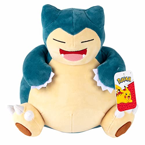 Pokemon 12" Large Snorlax Plush - Officially Licensed - Generation One - Authentic 12-inch Soft Stuffed Animal Toy Figure - Easter Basket Stuffer Gift for Kids, Boys, Girls - 2+