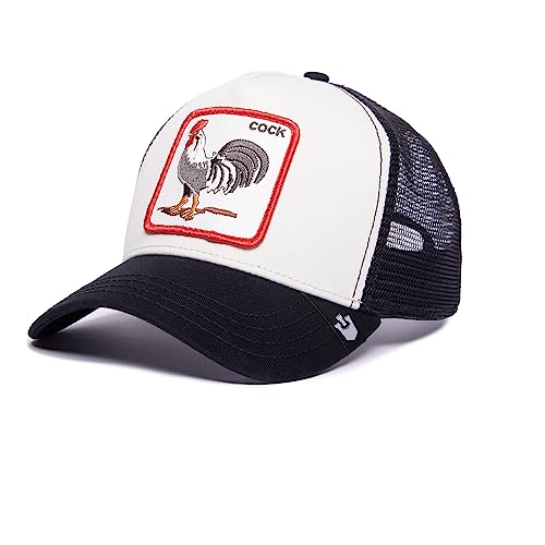 Goorin Bros. The Farm Unisex Original Adjustable Snapback Trucker Hat, Black/White (The Cock), One Size