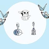 Master Robot Lightsaber Dangle Charm Beads for Women Bracelets Necklaces 925 Sterling Silver Pendants Jewelry Gift