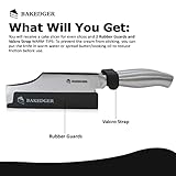 Bakedger Cake knife slicer and cutter server stainless steel serving knife for Birthday party Wedding and all the Events Pie slicer Pastries Divider Desserts Lever, Patent Pending