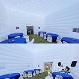 SAYOK Large LED Inflatable Marquee Inflatable Air Cube Tent House with Blower/Inflatable Lighting Tent for Party Event Exhibition Show Advertising Business/Private Use(26.25 x 26.25 x16.5ft)