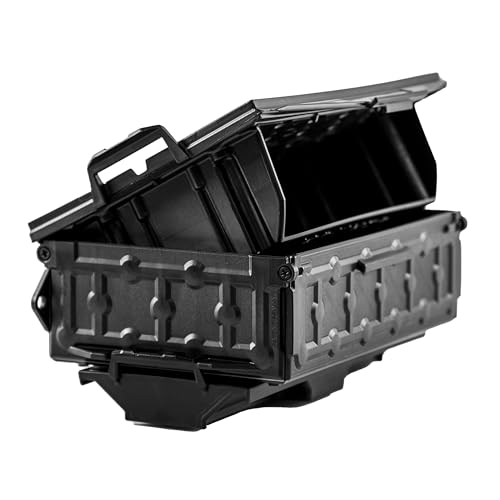 YakAttack TracPak with PicPocket QuickDraw - Black | Track Mount Storage Box with Spring-Loaded Lid | Quick Release Base & Labels Included | Vertical or Horizontal Mount | Made in USA
