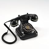 Retro Landline Telephone, Old Phone with Ringer Control & Redial, Black Old Phones, Vintage Corded Desk Old Telephone, Retro Phones for Landline, Old Fashioned Phone with Cord