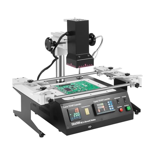 IR6500 BGA Rework Station, Reflow Reballing Machine For BGA,PBGA,CSP,multi-layer substrates, EMI IR6500 Rework Station 8 temperature segments Soldering Stations