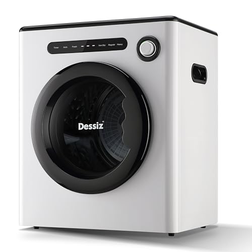 Dessiz 11LBS Compact Dryer 950W Portable Clothes Dryer Machine for Small Spaces, RVs and Apartments - Quiet, Sturdy ，Easy to Use and LED Display