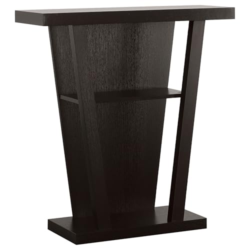 Coaster Home Furnishings - Evanna - Engineered Wood - 31.5-Inch 2-Shelf Console Table with Rectangular Tabletop - Transitional Style - Entryway & Living Room - Cappuccino - 950136
