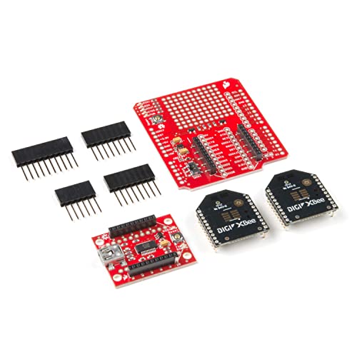 SparkFun XBee 3 Wireless Kit-Compatible with Arduino Beginner Wireless kit Handles 802.15.4-ZigBee & BLE protocols Talk to modules via UART or SPI 200ft Indoor Range 4000ft Outdoor Range mesh Network