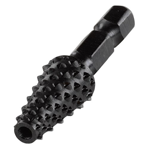 WOLFCRAFT 4378000 (L) escofina para madera, cónico, con vástago hexagonal PACK 1, black