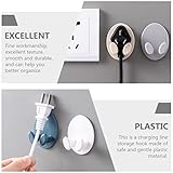 Holibanna Plug Hook Adhesive 8pcs Power Plug Socket Holder Wall Mounted Razor Holders Phone Towel Hooks Utility Plug Holder for Bathroom Kitchen Office