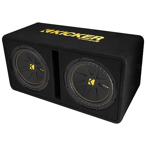 Kicker 50DCWC122 Dual CompC 12-inch Subwoofers in Vented Enclosure, 2-Ohm