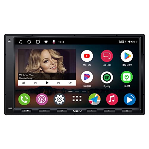 ATOTO A6PF Android Double-DIN Car Stereo, Wireless CarPlay, Wireless Android Auto, Mirrorlink, 7" Touchscreen in-Dash Navigation, GPS Tracker, WiFi/BT/USB Tethering, HD LRV, 2G+32G, A6G2A7PF