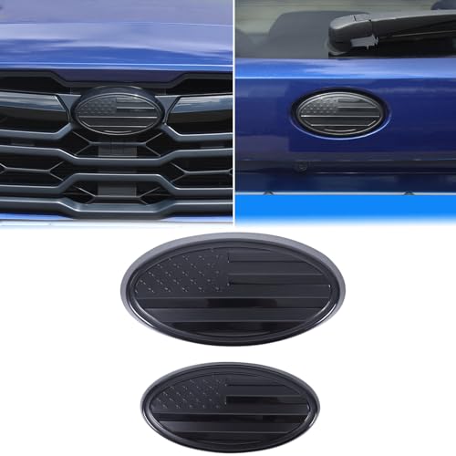 Aunginsy Front Rear Tailgate Emblem Trim Cover Compatible with Subaru Crosstrek 2024 2025 Rear Trunk Emblem Badge Logo Cover Front Hood Grille Circle Ring Center Logo Decorative Cover ABS Accessories