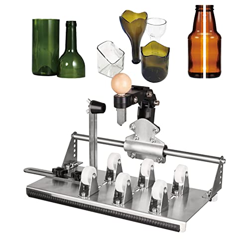 MiiMOO Glass Bottle Cutter - Professional DIY Glass Cutting Tool for Wine, Beer & Whiskey Bottles - Cuts Square, Round Bottles and Bottlenecks - Ideal for Crafting & Upcycling Projects