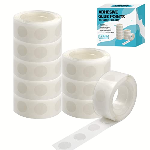 gegemaoyi 1000pcs Glue Point Clear Balloon Glue Removable Adhesive Dots Double Sided Dots of Glue Tape for Balloons Craft Glue Points Dots Sticky Dots or Wedding Decoration