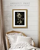 ARPEOTCY Vintage Gold Framed Large Wall Art, Retro Still life Floral Tulips Canvas Prints Artwork with Antique Frame, Victorian Wall Paintings Decor for Living Room Gallery, 16x20 inch