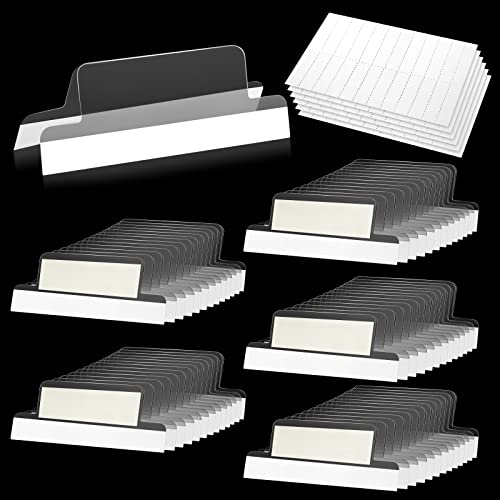 1.5 Inch Insertable Self Adhesive Index Tabs, with Paper Printable Inserts Clear File Folder Tabs Sticky Tabs for Notebooks Plastic File Folder Tabs Clear Sticky Tabs for Book Page (100 Pieces)