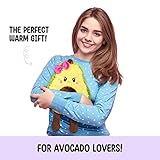 Avocado Microwavable Unscented Heating Pad for Women and Kids- Cute Soft Cozy Pillow Plush Heatable Warm Stuffed Animals - Kawaii Hot and Cold Plushie Food Toy - Avocado Gifts for Girls and Boys