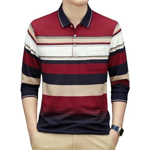 Xingfenly 95% for Men Long Sleeve Autumn Casual Clothing Korean Style s2 Red M